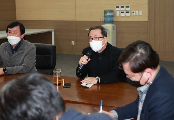 남양주시가 한국토지주택공사(LH), 경기주택도시공사(GH)와 함께 왕숙신도시 관련 TF 회의를 개최했다.(사진=남양주시 제공)