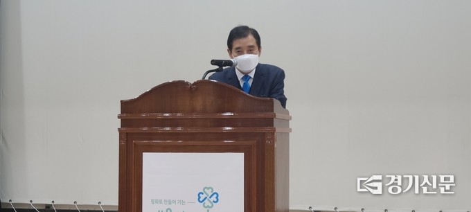 박윤국 포천시장이 축사를 하고 있다. (사진=문석완 기자)
