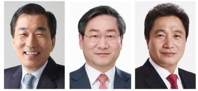 왼쪽부터 안상수, 유정복, 이학재 국민의힘 인천시장 예비후보.( 사진 = 경기신문DB )