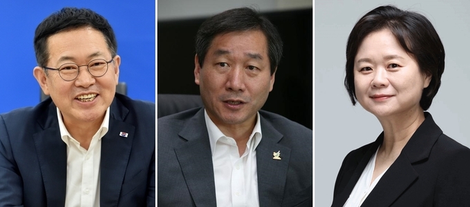 왼쪽부터 더불어민주당 박남춘 인천시장, 국민의힘 유정복 전 인천시장, 정의당 이정미 전 국회의원. ( 사진 = 경기신문DB )