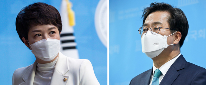 6‧1 지방선거 경기도지사 선거 국민의힘 후보 김은혜 의원과 더불어민주당 후보 김동연 전 경제부총리. (사진=연합뉴스)