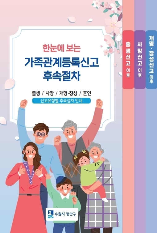 가족관계등록신고 후속절차 팸플릿 제작. (사진=수원시 장안구 제공)