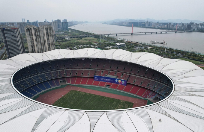 오는 9월 10일 중국 항저우에서 열리는 제19회 아시안게임이 중국내 코로나19 확산으로 예정대로 열릴 지 관심이 모아지고 있다. 사진은 항저우 아시안게임 주경기장 모습. (사진=연합뉴스)