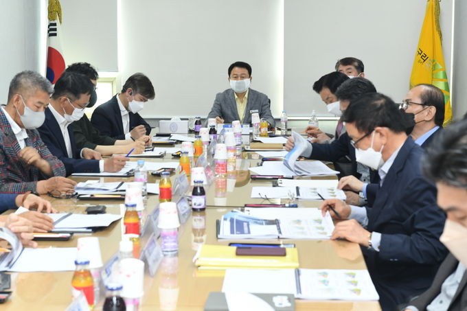구리시는 개발제한구역 해제를 위한 ‘구리시 한강변 도시개발사업 컨셉 마스터플랜 수립 용역’ 보고회를 개최했다.(사진=구리시 제공)