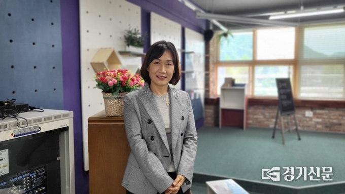 청평중학교 최미영 교장. (사진=김한별 기자)