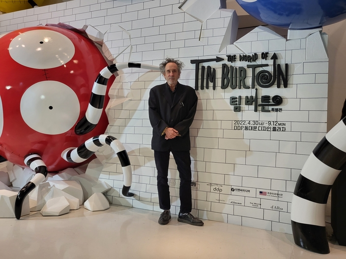 지난달 29일 '팀 버튼 특별전(THE WORLD OF TIM BURTON)' 기자간담회에 참석한 팀 버튼 감독. (사진=정경아 기자)