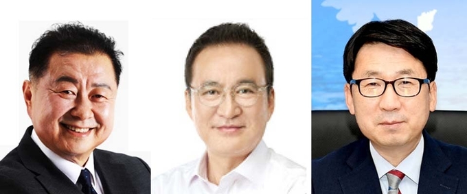 왼쪽부터 김경일 더불어민주당 후보, 조병국 국민의힘 후보, 최종환 무소속 파주시장후보(사진=경기신문 DB)