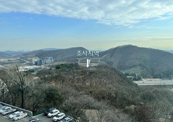  파주 오두산성 조사지역(사진=파주시 제공)