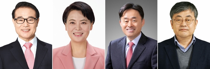왼쪽부터 윤형선 인천 계양을 당협위원장, 윤희숙 전 국회의원, 심재돈 인천 동·미추홀구을 당협위원장, 최원식 전 국회의원. ( 사진 = 경기신문DB )