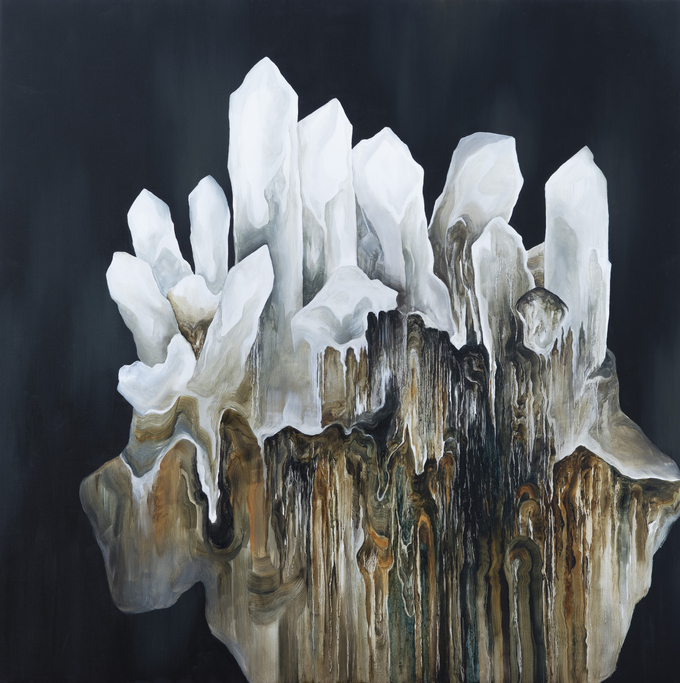 장연지, stone, 캔버스에 오일, 130x130cm, 2020. (사진=영은미술관 제공)