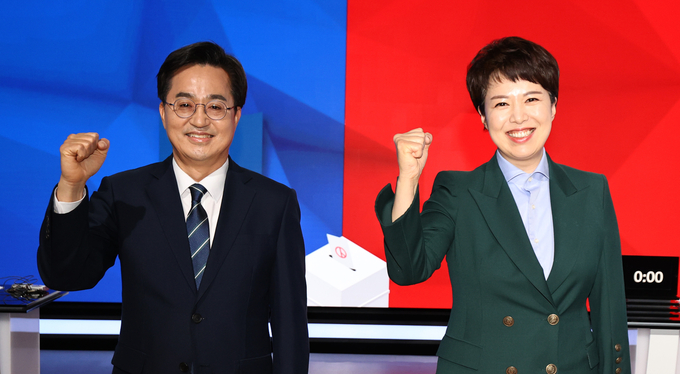 김동연 더불어민주당, 김은혜 국민의힘 경기지사 후보가 경기도 숙원사업 중 하나인 경기 북부 ‘분도(分道)’ 문제에 대해 입장차를 보였다. (사진=경기언론인클럽 제공)