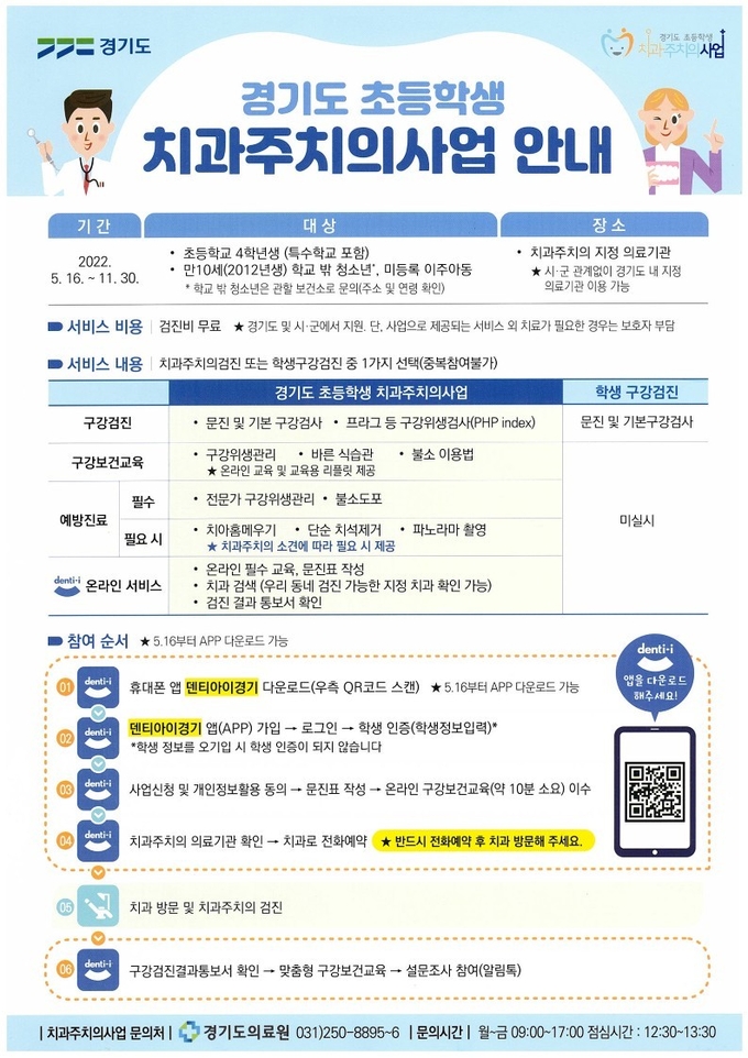 초등학생 치과주치의 사업 포스터. (포스터=포천시 제공)