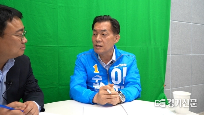 이재준 더불어민주당 수원특례시장 후보가 최근 경기신문 ‘김대훈의 뉴스토크’에 출연해 "수원을 경제특례시로 발전시키겠다"는 포부를 밝혔다. (사진=오재우 기자)