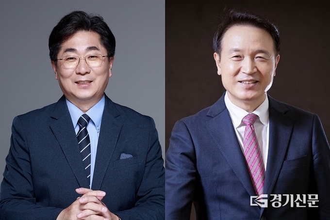 민선5기 경기도교육감 성기선 후보(왼쪽)와 임태희 후보(오른쪽). (사진=경기신문 DB)