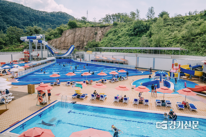 신북온천스프링폴 실외. (사진=포천시 제공)