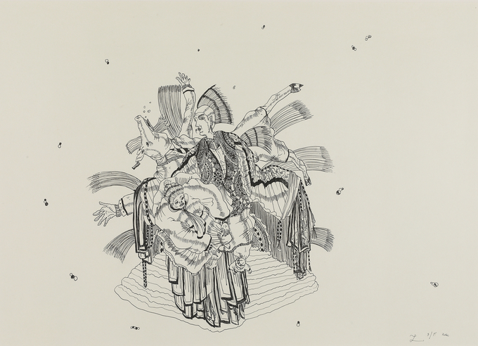 임이삭, 동화책 속 이야기, 종이에 펜, 38.2×53.5㎝, 2022. (사진=벗이미술관 제공)