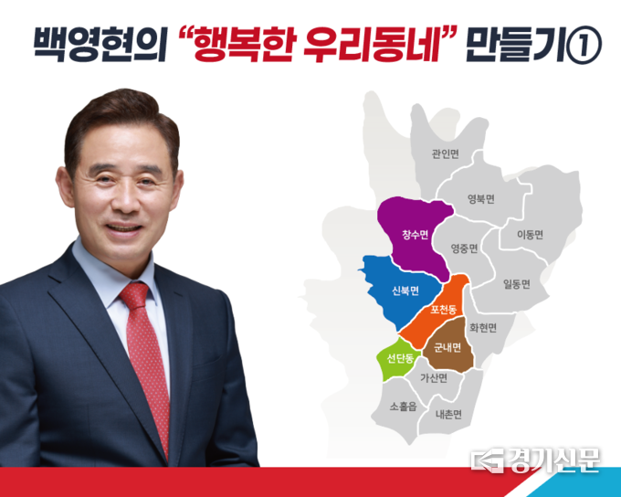 '백영현의 행복한 우리동네 만들기' 공약 1탄. (사진=백영현 후보 캠프 제공)