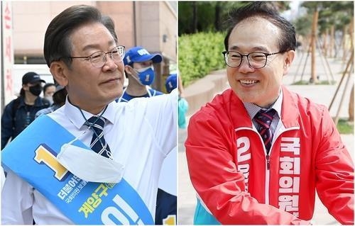 더불어민주당 이재명 후보와 국민의힘 윤형선 후보 (사진=연합뉴스/자료사진)