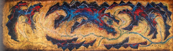 이종상, 원형상(源型象) 89117-흙에서, 1989, 동유화, 370x 1230cm(407pcs), MMCA 이건희컬렉션