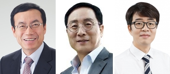 왼쪽부터 9대 인천시의회 전반기 의장이 유력한 허식 당선인, 국민의힘 원내대표로 선출된 한민수 당선인, 더불어민주당 원내대표로 유력한 이오상 시의원.( 사진 = 경기신문DB )