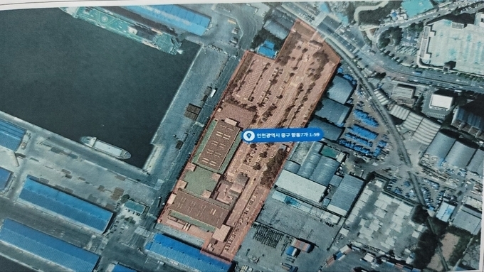 옛 인천항 제2국제여객터미널 위치도 ( 사진=인천항만공사 제공 )