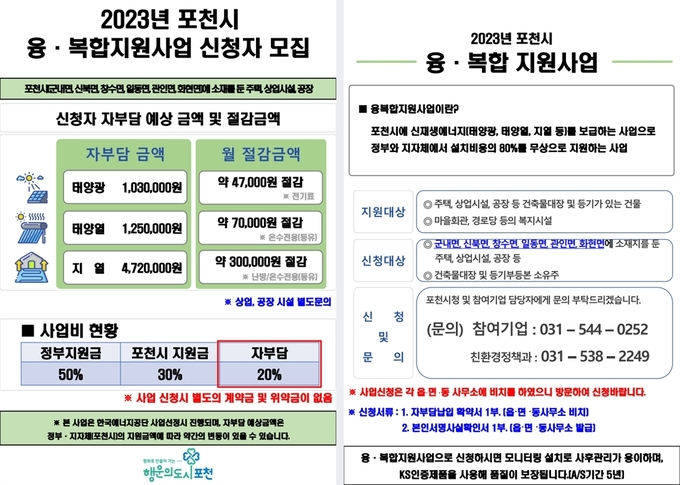 공모 신청 안내 포스터. (포스터=포천시 제공)