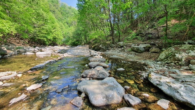 가평 연인산 계곡길 (사진=경기도 제공)