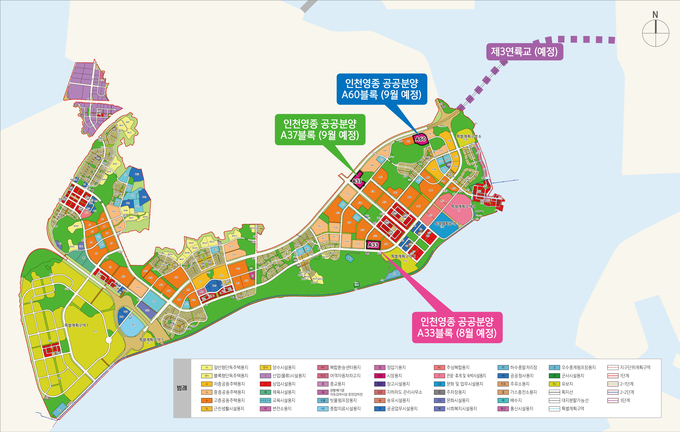 인천영종 공공분양주택 공급예정 블록 위치도. ( 사진 = LH 인천지역본부 제공 )