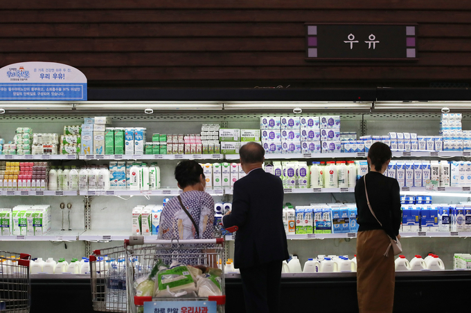 마트에서 판매중인 우유 (사진=연합뉴스/자료사진)