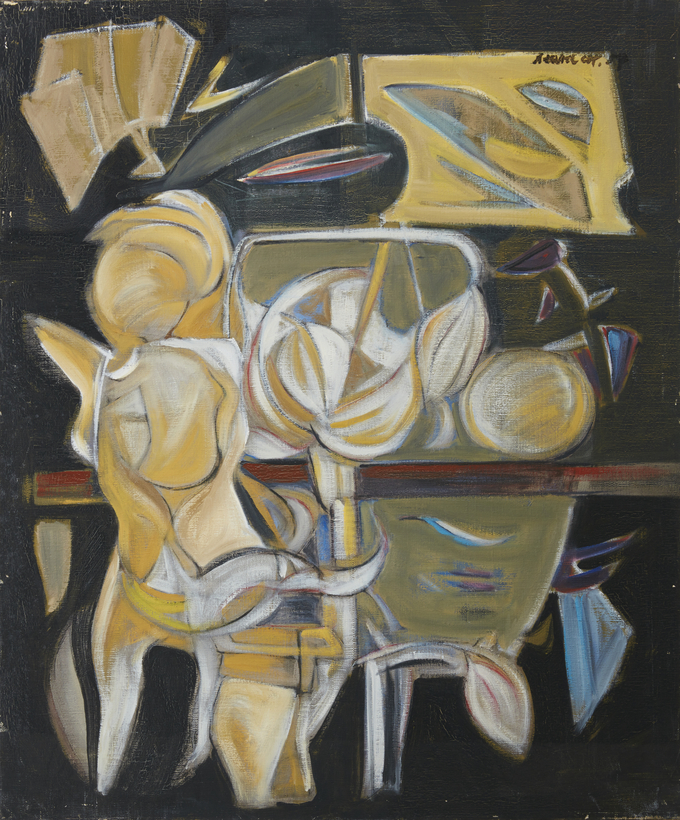 장성순, 추상-415, 60x73cm, 1957, 작가소장. (사진=안산문화재단 제공)