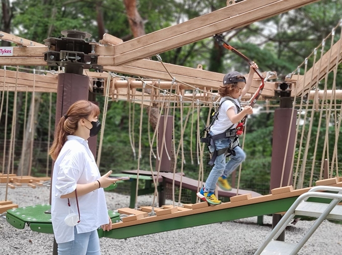모험놀이시설 ‘에코어드벤처’ 모습.(사진=용인시 제공)