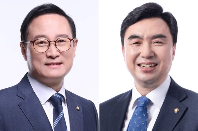 왼쪽부터 인천의 더불어민주당 소속 국회의원 홍영표(4선), 윤관석(3선). ( 사진 = 경기신문DB )