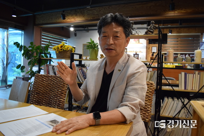 이주현 수원평화나비 상임대표가 최근 보수·극우단체들의 ‘베를린 소녀상 철거’ 독일 현지시위 소식에 분노와 개탄을 감추지 못했다. (사진=정창규 기자)