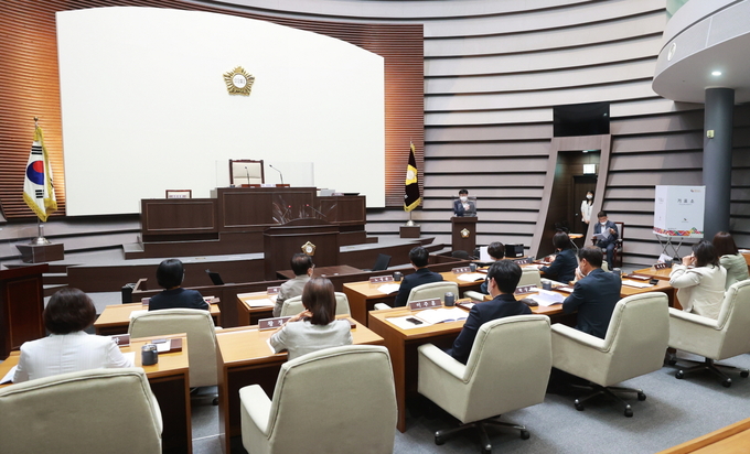 광주시의회 제9대 개원모습.(사진=광주시의회 제공)
