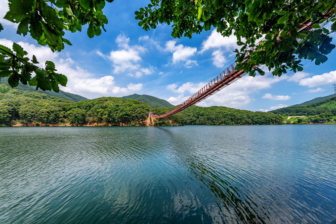 마장호수 출렁다리.(사진=파주시 제공)