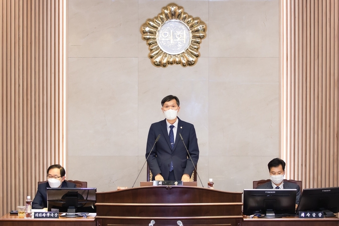 제9대 남양주시의회가 지난 1일 제287회 임시회를 개최하고 의장과 부의장을 선출했다.(사진=남양주시의회 제공)