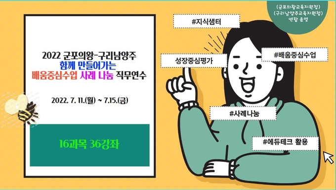 군포의왕교육지원청 선생님에 의한 선생님을 위한 맞춤형 연수 포스터.(사진=경기도 군포의왕교육지원청 제공)