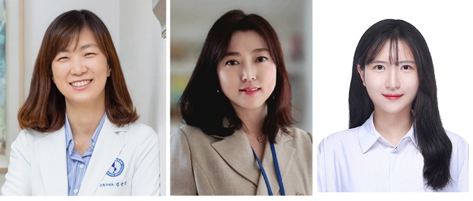 (왼쪽부터) 아주대병원 김순선 교수, 은정우 연구교수, 안혜리 대학원생. (사진=아주대병원 제공)