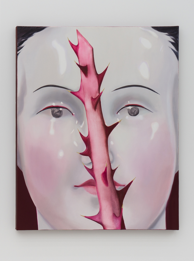 '뾰족한 것들의 방해 4', 2021, oil on canvas, 90.9x72.7cm. (사진=경기도미술관 제공)