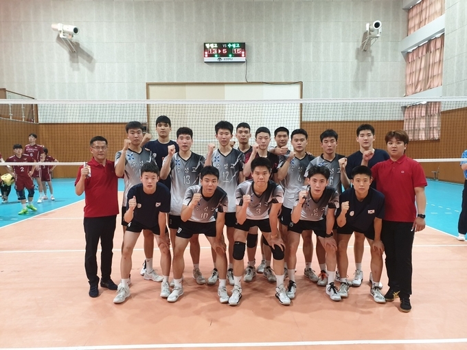 수원 수성고가 제103회 전국체육대회 경기도대표 선발전에서 우승했다. (사진=경기도배구협회 제공)