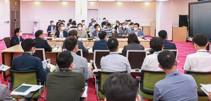 남양주시는 지난 11일 시청 여유당에서 민선 8기 출범에 따른 부서별 업무 보고회를 개최했다.(사진=남양주시 제공)