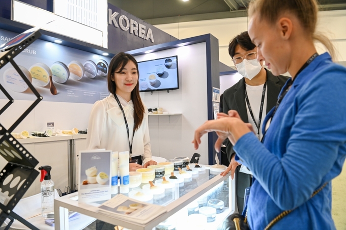美 라스베이거스 코스모프로프 전시회 프리미엄 한국관. (사진=중소기업중앙회 제공)