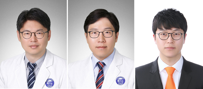 (사진 왼쪽부터) 분당 차병원 혈액종양내과 전홍재·김찬 ·이원석 연구교수. (사진=분당 차병원 제공)