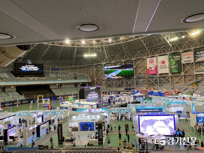 서울 고척 스카이돔에서 국토교통부가 주관하는 '2022 대한민국 드론·UAM 박람회' 모습. (사진=포천시 제공)