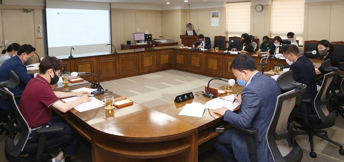 군포시의회가 의원 간담회를 진행하고 있다.(사진=군포시의회 제공)