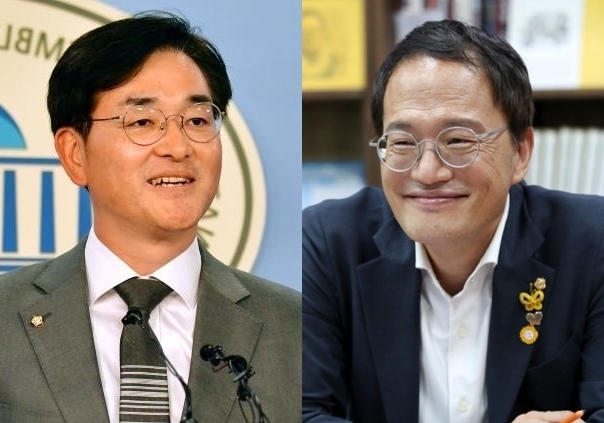 전당대회에 출마한 더불어민주당 박용진 의원(왼쪽)과 박주민 의원. (자료사진)