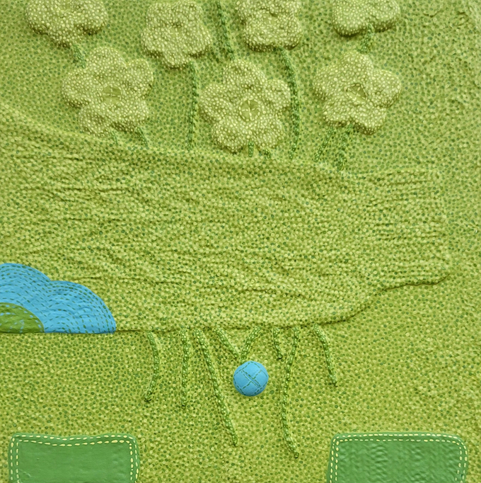 유미영, Love, Korean paper & Mixed media, 27.3x27.3cm, 2022. (사진=성남문화재단 제공)