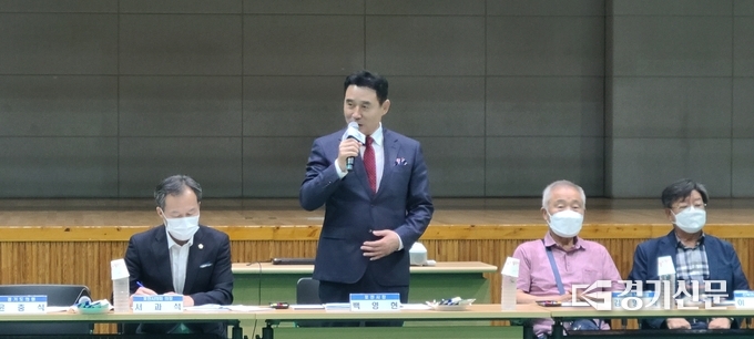 백영현 포천시장이 인사말을 하고 있다. (사진=문석완 기자)