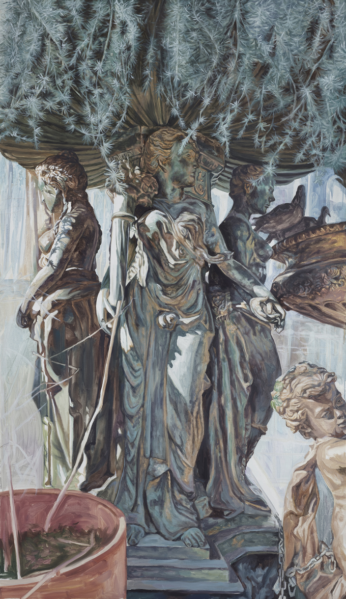 '인상 풍경#5-여신상', oil on linen. 194×112㎝, 2022. (사진=영은미술관 제공)
