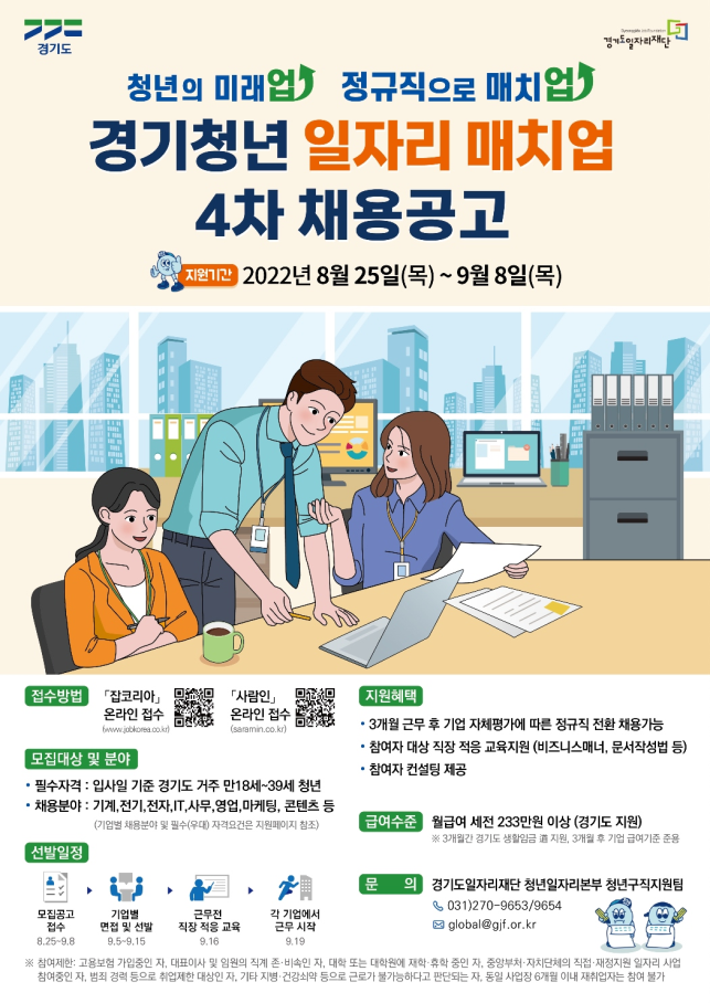 2022 경기청년 일자리 매치업 취업지원 홍보 포스터. (사진=경기도 제공)